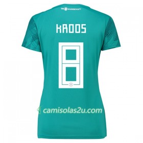 Camisolas de Futebol Alemanha Kroos 8 Mulher Equipamento Alternativa Copa do Mundo 2018 Manga Curta